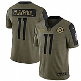 Nike Pittsburgh Steelers 11 Chase Claypool 2021 Olive Salute To Service Limited Jersey Dyin,baseball caps,new era cap wholesale,wholesale hats